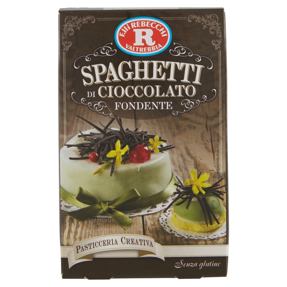 F.lli Rebecchi Valtrebbia Pasticceria Creativa Spaghetti di Cioccolato Fondente 50 g