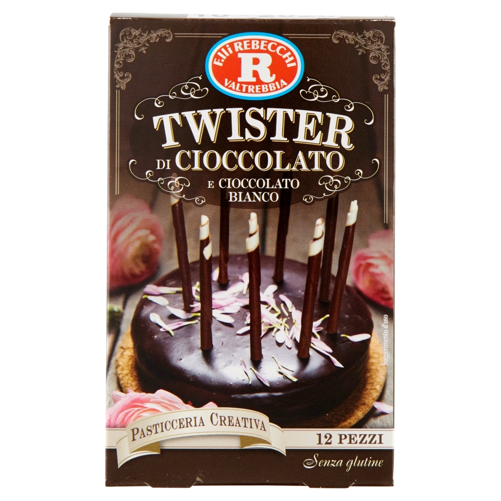F.lli Rebecchi Valtrebbia Pasticceria Creativa Twister di Cioccolato e Cioccolato Bianco 42 g