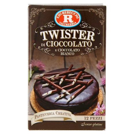 F.lli Rebecchi Valtrebbia Pasticceria Creativa Twister di Cioccolato e Cioccolato Bianco 42 g