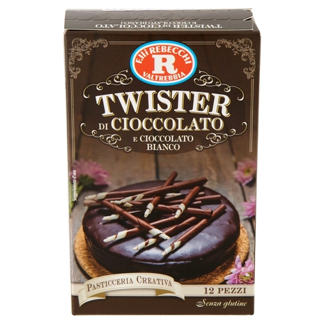 F.lli Rebecchi Valtrebbia Pasticceria Creativa Twister di Cioccolato e Cioccolato Bianco 42 g