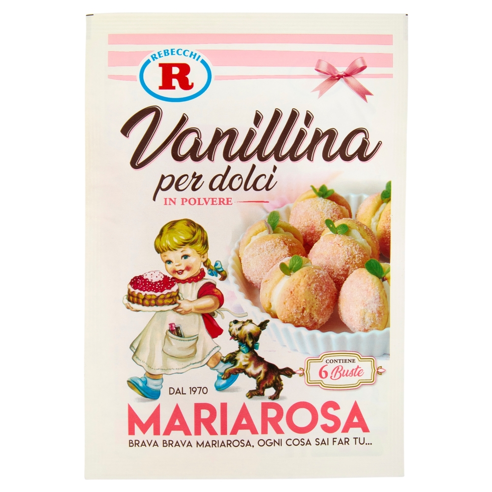 Mariarosa Vanillina per dolci in Polvere 6 x 0,5 g