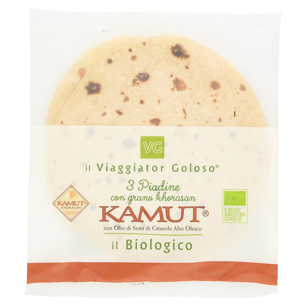 3 PIADINE CON GRANO KHORASAN KAMUT il Viaggiator Goloso il Biologico