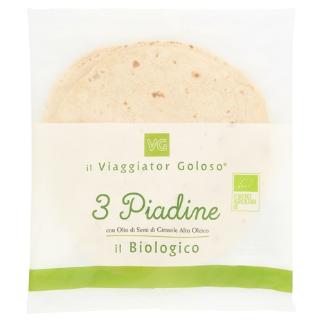 3 PIADINE con Olio di Semi di Girasole Alto Oleico il Viaggiator Goloso il Biologico