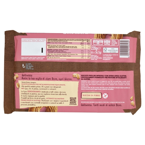 Galbusera ZeroGrano Senza Glutine Integrale con Mais e Grano Saraceno 6 x 36,7 g