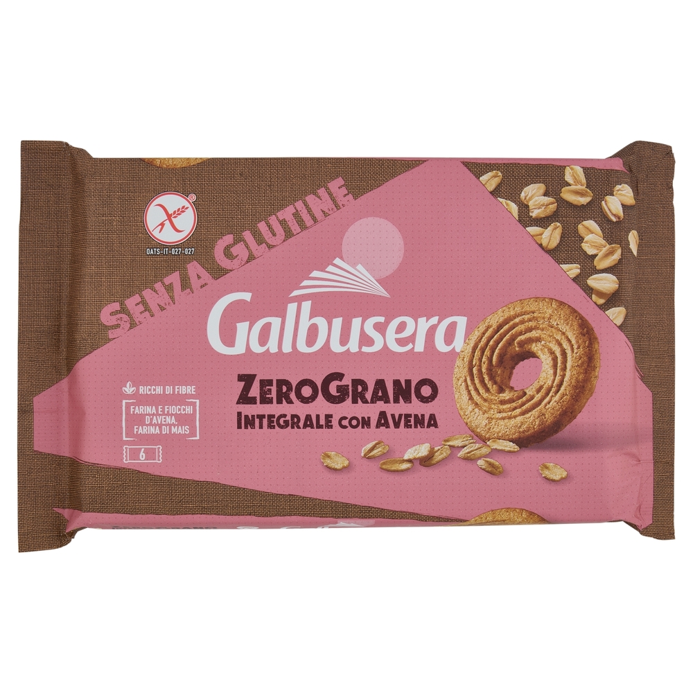 Galbusera ZeroGrano Senza Glutine Integrale con Mais e Grano Saraceno 6 x 36,7 g