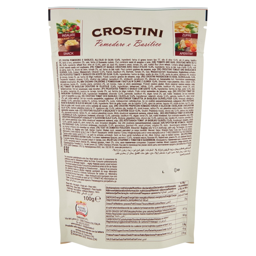 panealba Crostini Pomodoro e Basilico 100 g