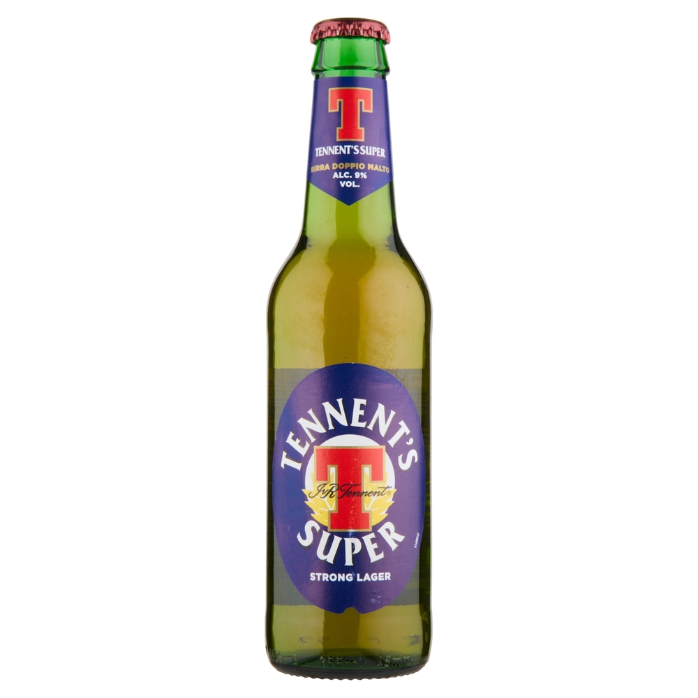 TENNENT'S SUPER Birra strong lager doppio malto bottiglia 35,5cl