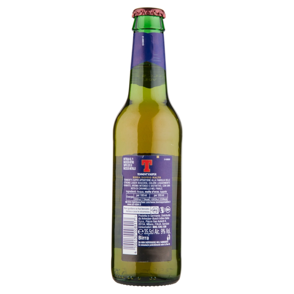TENNENT'S SUPER Birra strong lager doppio malto bottiglia 35,5cl