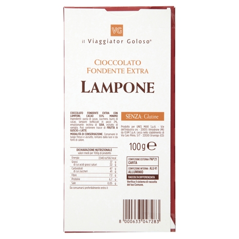 Cioccolato Fondente Extra Lampone Il Viaggiator Goloso