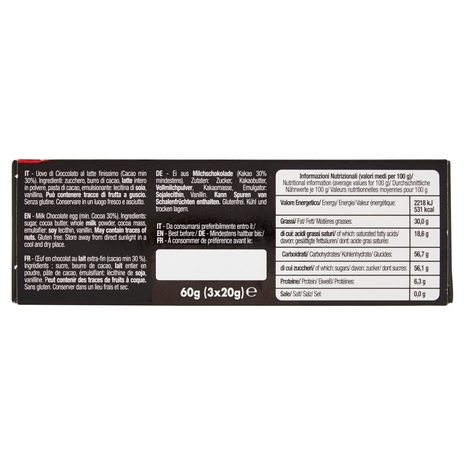 3 Ovetti di Cioccolato al Latte con Sorpresa Milan 3 x 20 g