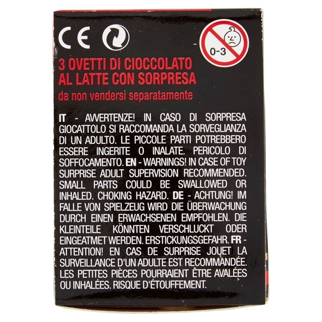 3 Ovetti di Cioccolato al Latte con Sorpresa Milan 3 x 20 g