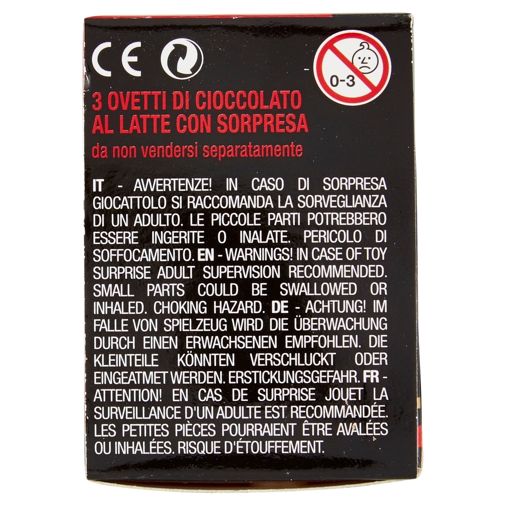 3 Ovetti di Cioccolato al Latte con Sorpresa Milan 3 x 20 g