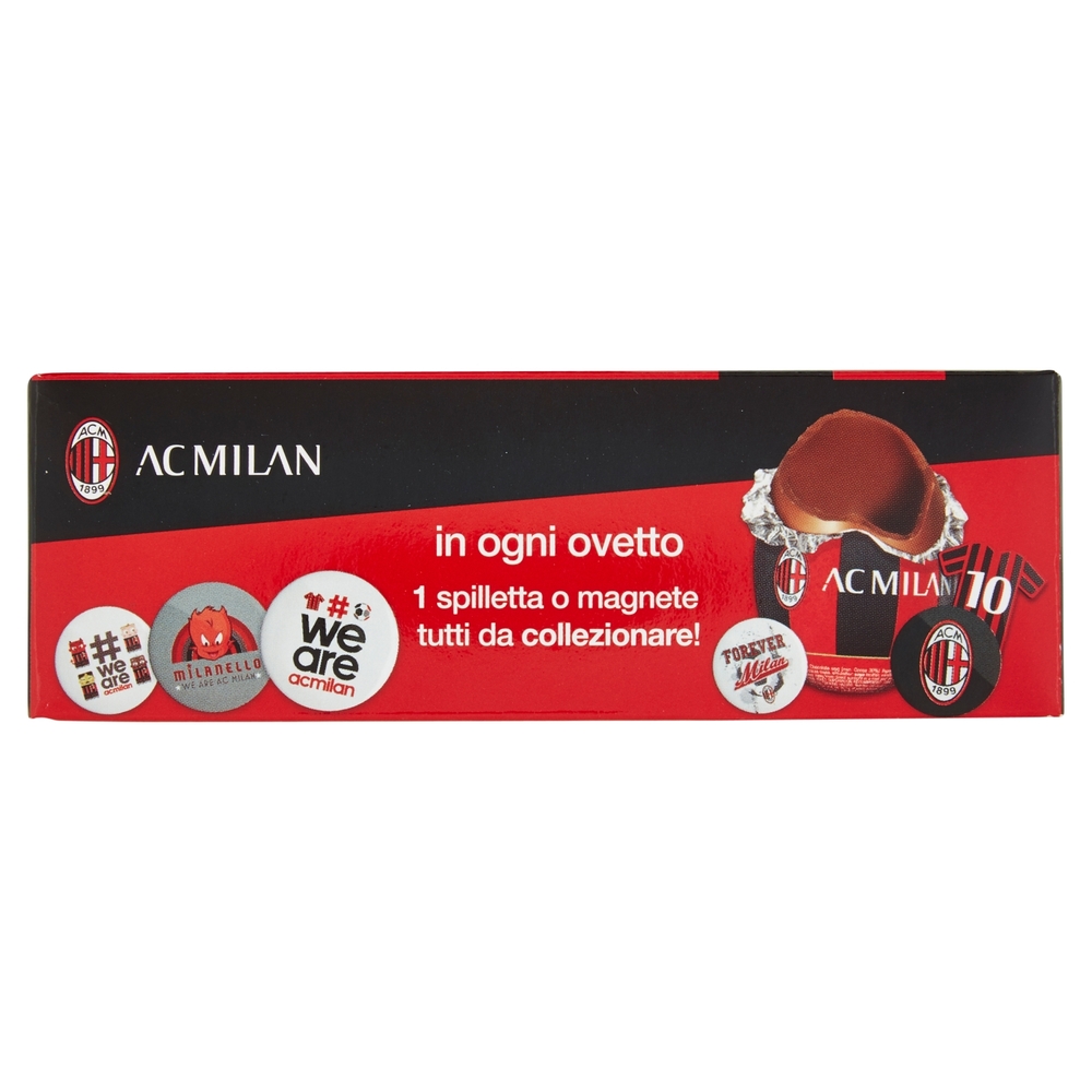 3 Ovetti di Cioccolato al Latte con Sorpresa Milan 3 x 20 g