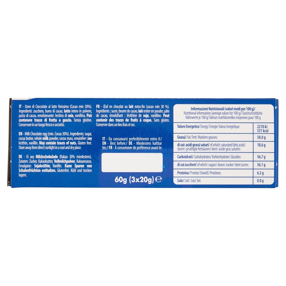 3 Ovetti di Cioccolato al Latte con Sorpresa Inter 3 x 20 g