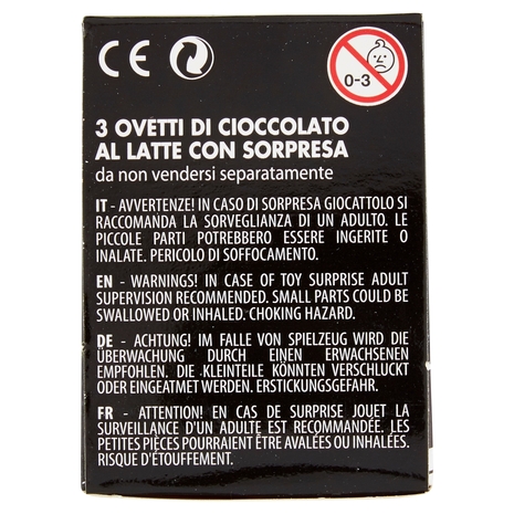 3 Ovetti di Cioccolato al Latte con Sorpresa Juventus 3 x 20 g