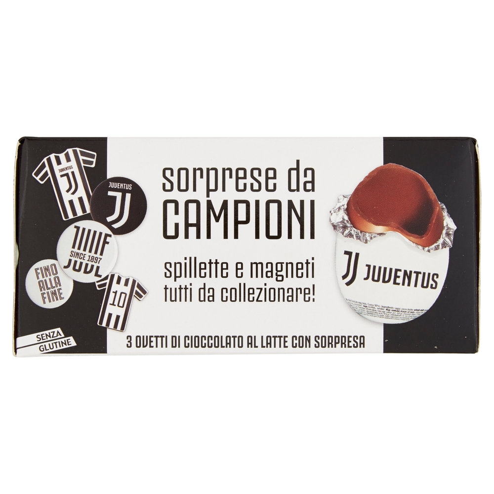 3 Ovetti di Cioccolato al Latte con Sorpresa Juventus 3 x 20 g