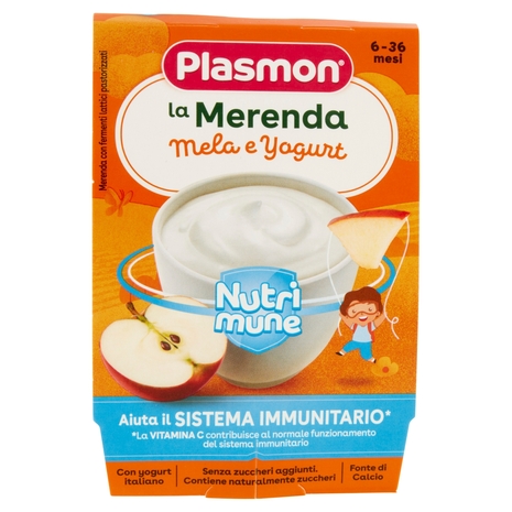Plasmon la Merenda Mela e Yogurt Nutri mune 2 x 120 g