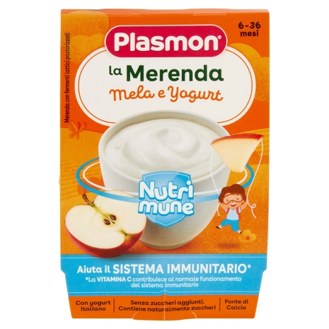 Plasmon la Merenda Mela e Yogurt Nutri mune 2 x 120 g