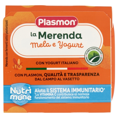 Plasmon la Merenda Mela e Yogurt Nutri mune 2 x 120 g