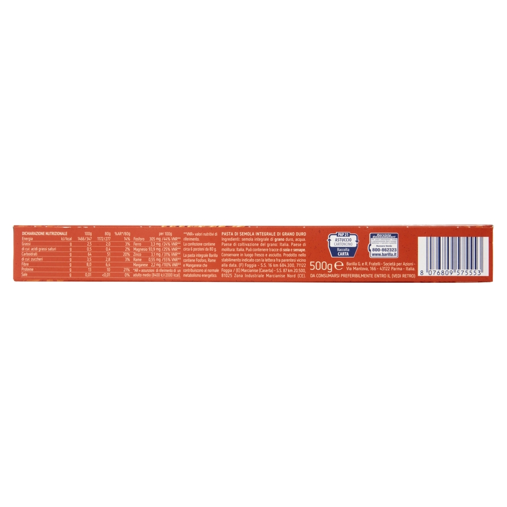 Barilla Pasta Integrale Spaghetti 100% grano italiano 500 g