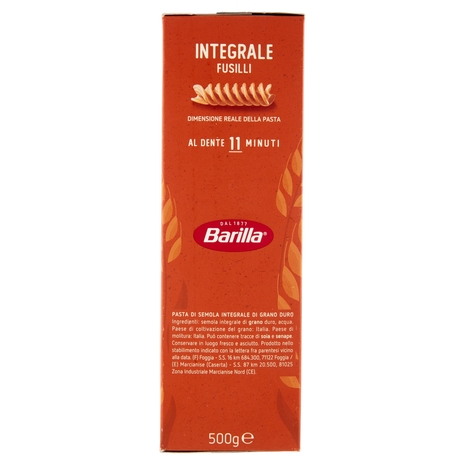 Barilla Pasta Integrale Fusilli 100% grano italiano 500 g
