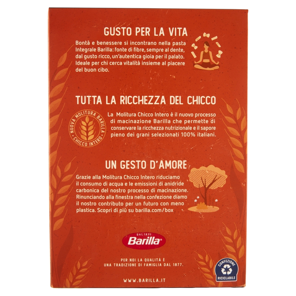 Barilla Pasta Integrale Penne Rigate 100% grano italiano 500 g