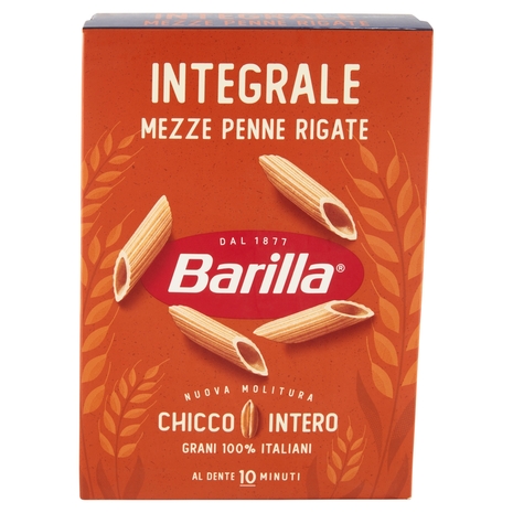 Barilla Pasta Integrale Mezze Penne Rigate 100% grano italiano 500 g
