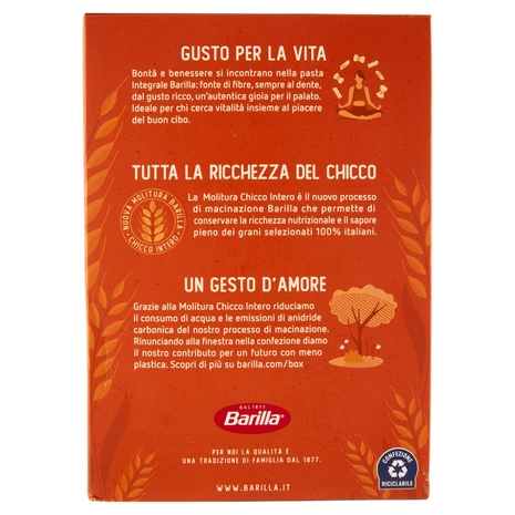 Barilla Pasta Integrale Mezze Penne Rigate 100% grano italiano 500 g