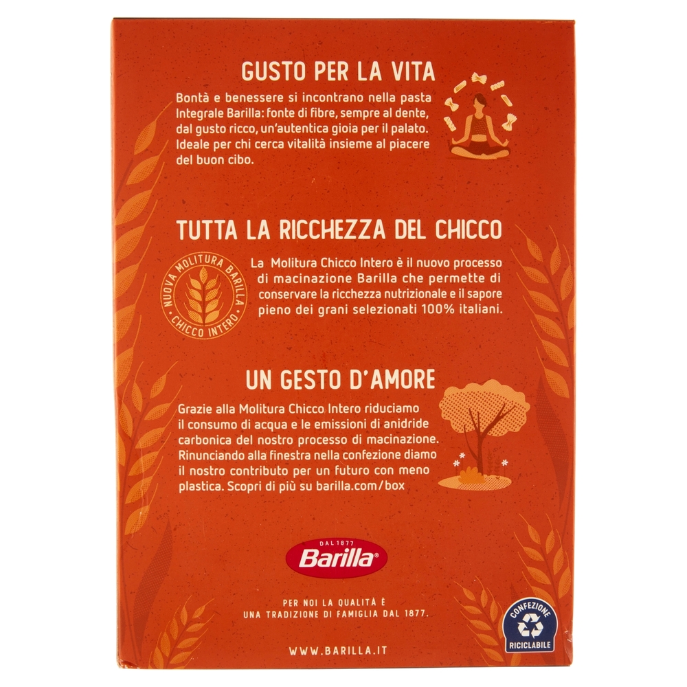 Barilla Pasta Integrale Mezze Penne Rigate 100% grano italiano 500 g