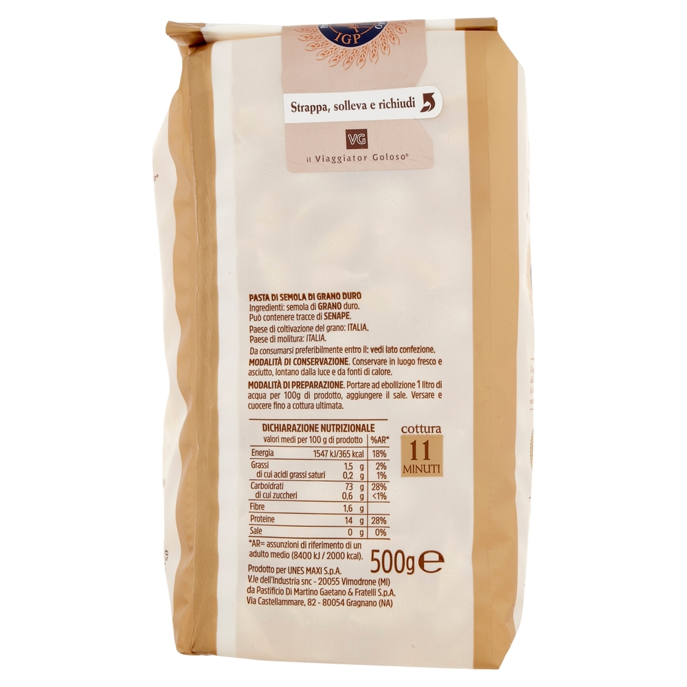 Conchiglie Rigate n.92 di Gragnano IGP Il Viaggiator Goloso