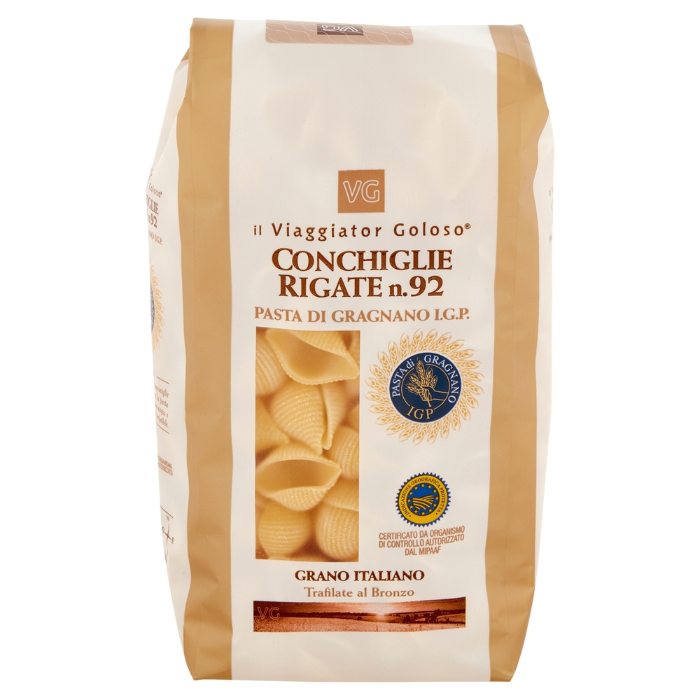 Conchiglie Rigate n.92 di Gragnano IGP Il Viaggiator Goloso