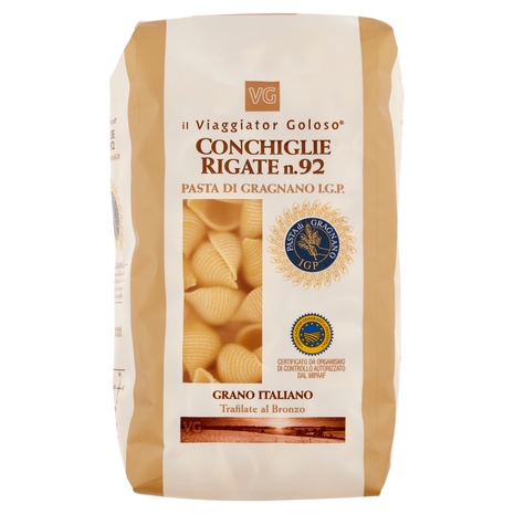 Conchiglie Rigate n.92 di Gragnano IGP Il Viaggiator Goloso