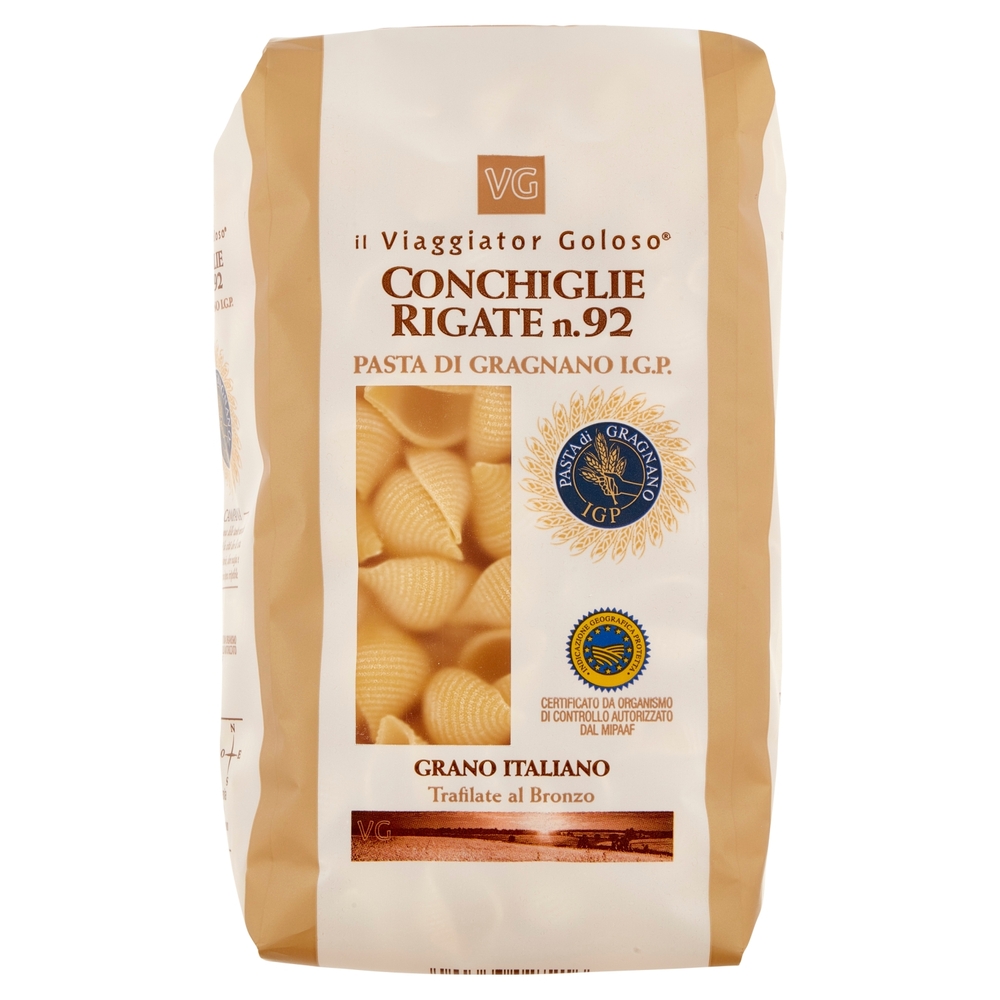 Conchiglie Rigate n.92 di Gragnano IGP Il Viaggiator Goloso