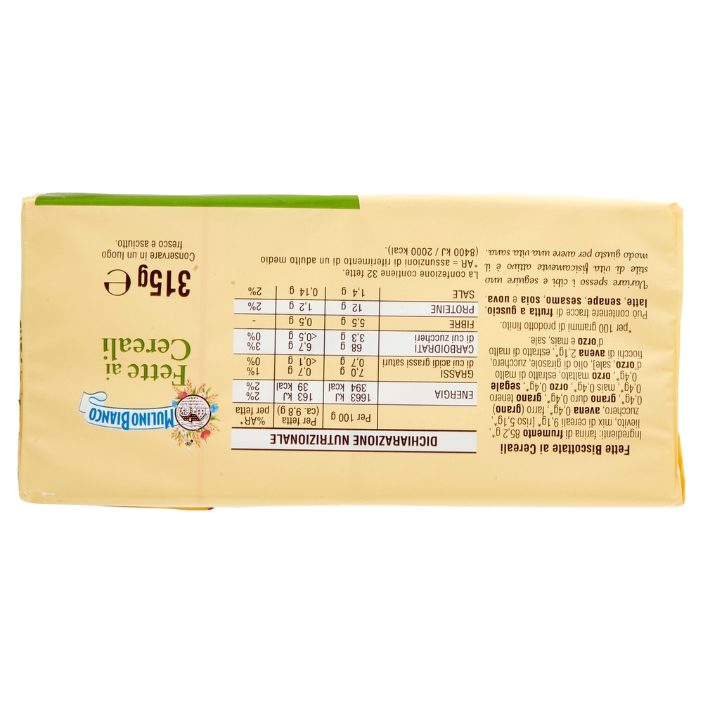 Mulino Bianco Fette Biscottate ai Cereali 315g