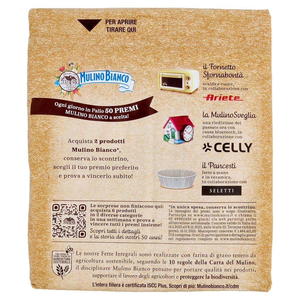 Mulino Bianco Fette Biscottate Integrali Ricche di Fibre 315g