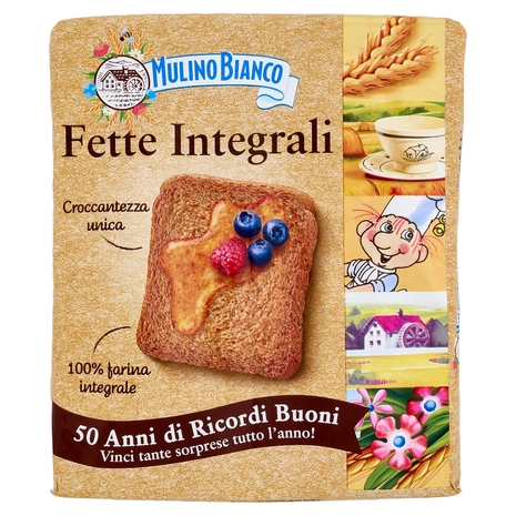 Mulino Bianco Fette Biscottate Integrali Ricche di Fibre 315g