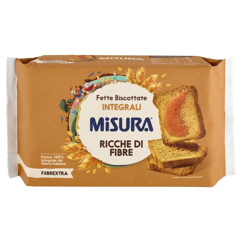 Misura Fibrextra Fette Biscottate con Fibre di Frumento e Avena 320 g