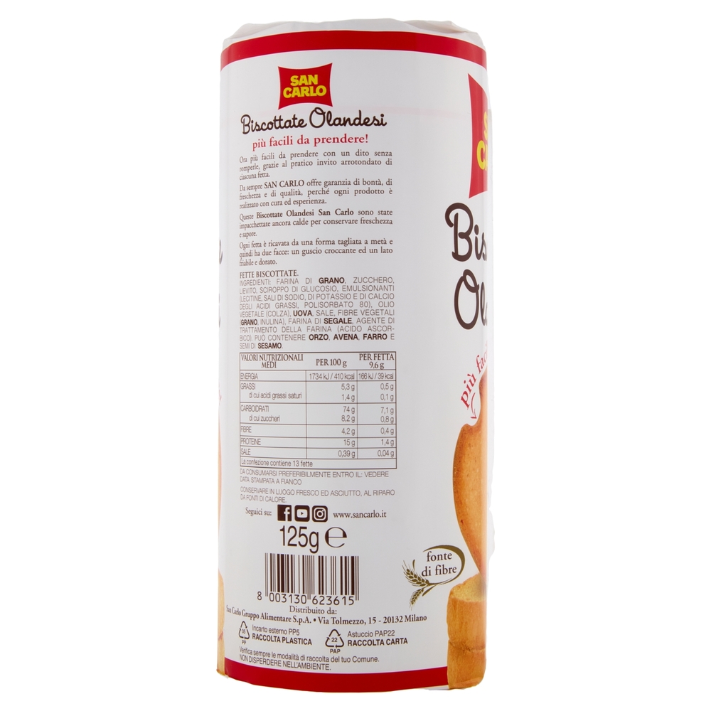 San Carlo Biscottate Olandesi 125 g