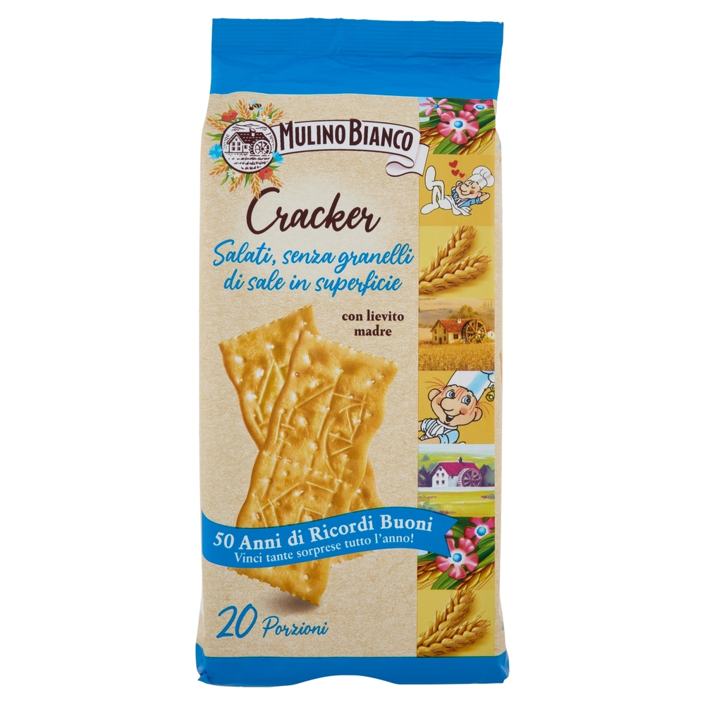 Mulino Bianco Cracker non Salati con Farina Sostenibile 500g