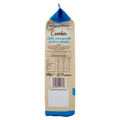 Mulino Bianco Cracker non Salati con Farina Sostenibile 500g
