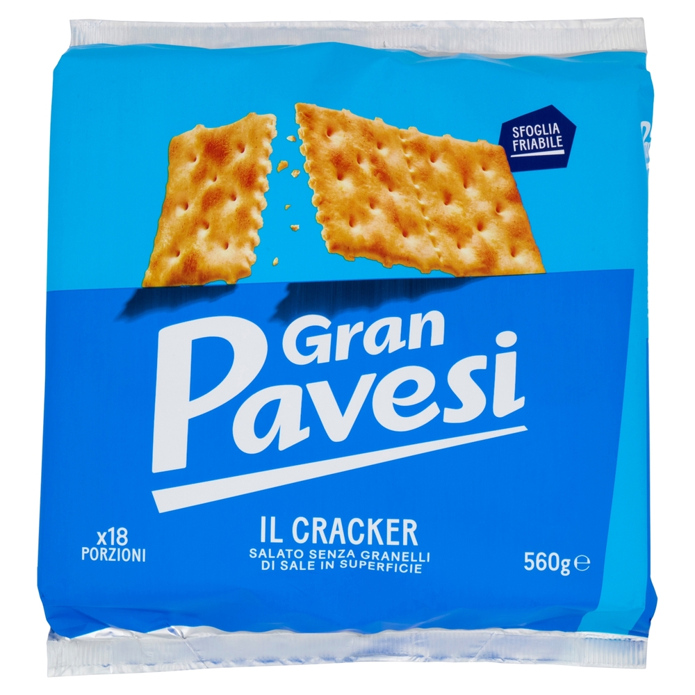 Gran Pavesi il Cracker Salato senza Granelli di Sale in Superficie 560g