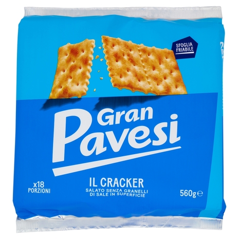 Gran Pavesi il Cracker Salato senza Granelli di Sale in Superficie 560g