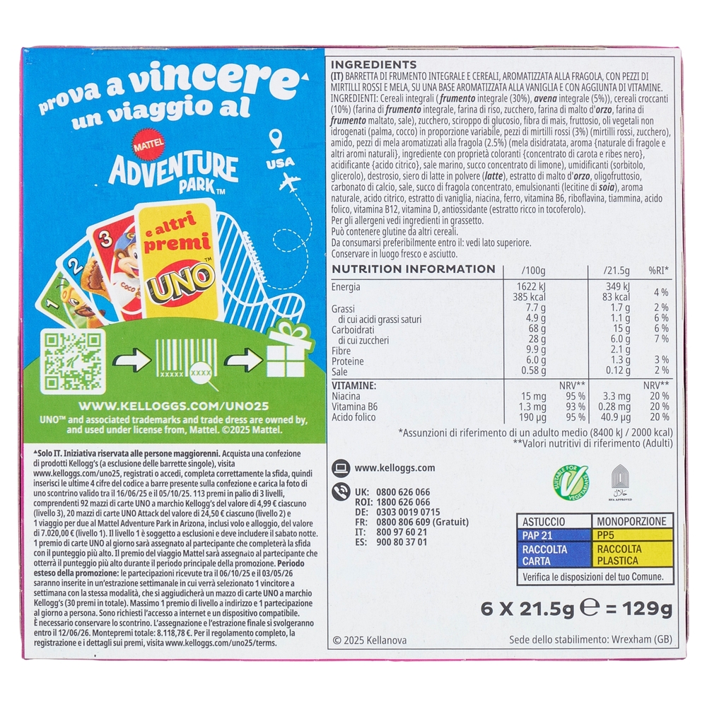 Kellogg's Special K Frutti Rossi 6 x 21,5 g