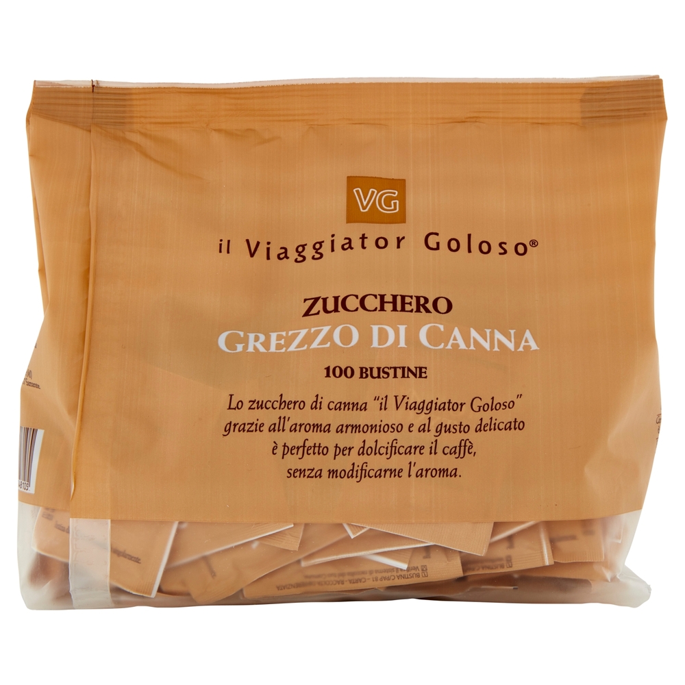 Zucchero Grezzo di Canna 100 Bustine Il Viaggiator Goloso