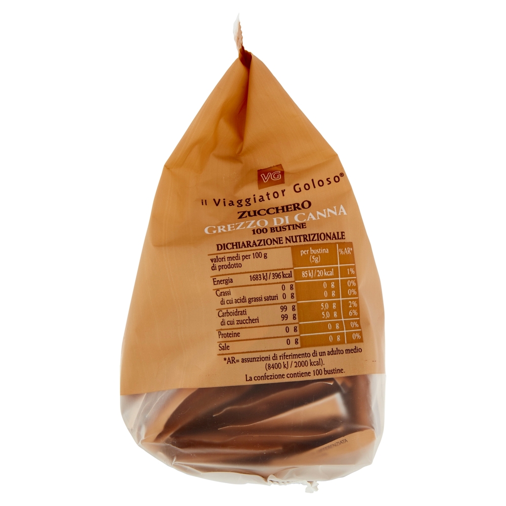 Zucchero Grezzo di Canna 100 Bustine Il Viaggiator Goloso