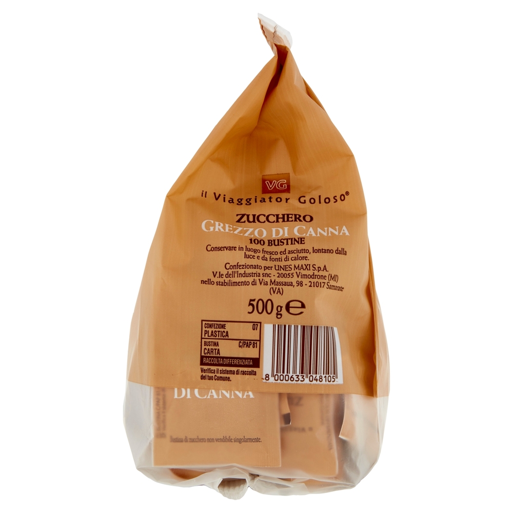 Zucchero Grezzo di Canna 100 Bustine Il Viaggiator Goloso