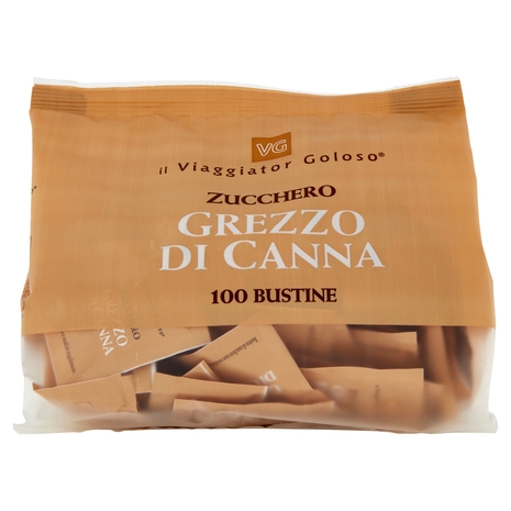Zucchero Grezzo di Canna 100 Bustine Il Viaggiator Goloso