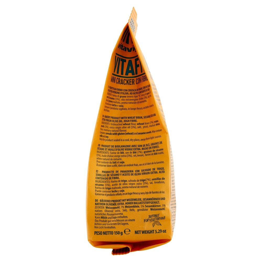 vitavigor VitaFit Mini Cracker con Crusca di Grano e Semi di Sesamo 150 g
