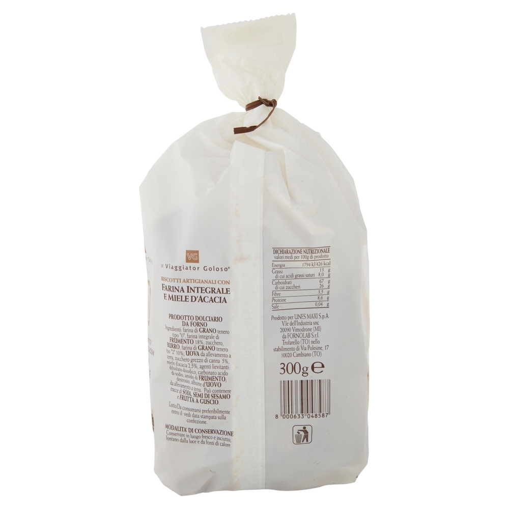 BISCOTTI ARTIGIANALI CON FARINA INTEGRALE E MIELE D'ACACIA il Viaggiator Goloso