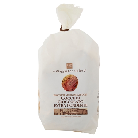 BISCOTTI ARTIGIANALI CON GOCCE DI CIOCCOLATO EXTRA FONDENTE il Viaggiator Goloso
